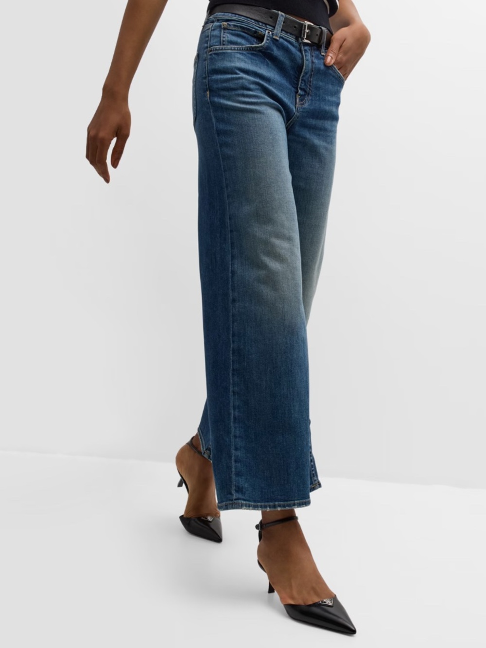 Nili Lotan - Mid Rise, Wide Leg Jeans - Size 28